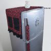 fridge cover Black & Red Flower