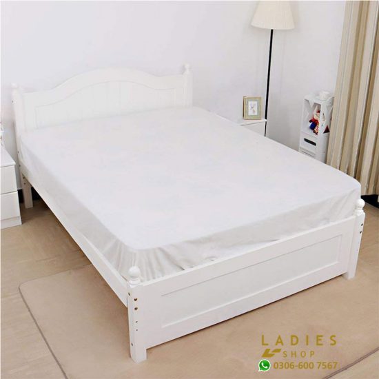 jersey fitted bed white