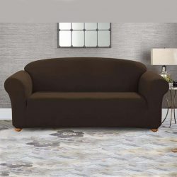 jersy sofa cover chocolate