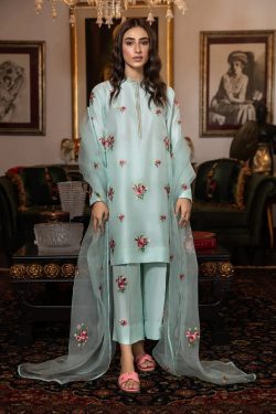 HONEY WAQAR fully embroidered silk with organza dupatta | HONEY WAQAR winter collections 2022