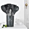 Silicone Kitchenware Cooking Utensils Set 5/10/12Pcs Non-Stick Spatula Set With Wooden Handle Kitchen Baking Tools Accessories