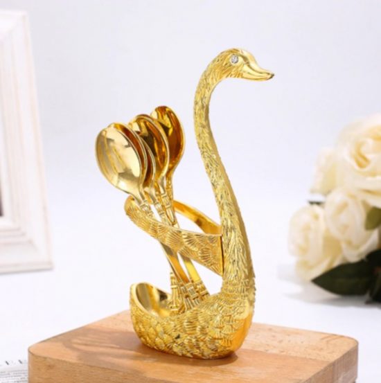 Swan Shaped Spoon Holder