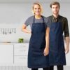 Kitchen Apron Waterproof Stylish Apron With adjustable buckle Strap Cooking Apron for Women Men with Tool Pockets