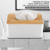 White Elegant Removable Top Wooden Cover Tissue box