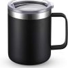 Stainless Steel Coffee Mug Cup with Lid and Handle