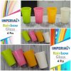 rainbow glass 4 pcs imperial plastic