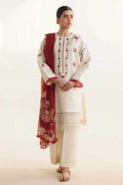 Zara Shahjahan 3Pcs Embroidered Dhanak Collection 2024