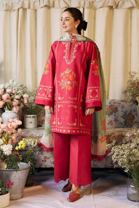 Zara Shahjahan 3Pcs Embroidered Dhanak Collection 2024