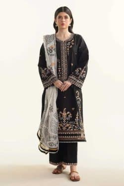 Zara Shahjahan 3Pcs Embroidered Dhanak Collection 2024