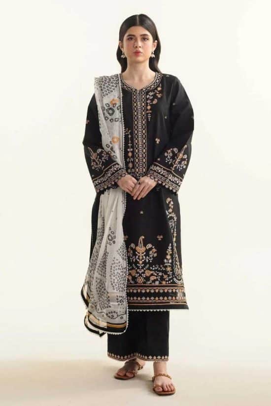 Zara Shahjahan 3Pcs Embroidered Dhanak Collection 2024