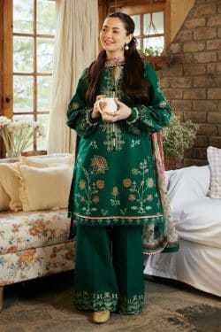 Zara Shahjahan 3Pcs Embroidered Dhanak Collection 2024
