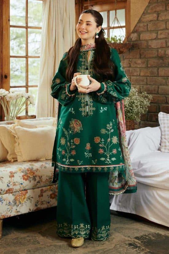 Zara Shahjahan 3Pcs Embroidered Dhanak Collection 2024