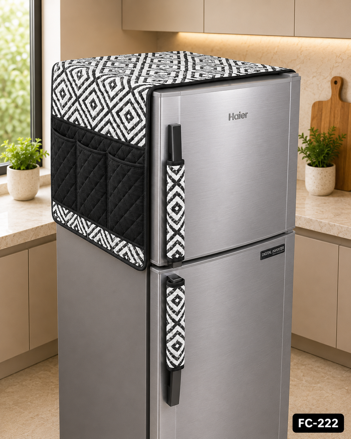 fridge cover set includes a fridge top cover, matching handle covers fridge cover set includes a fridge top cover, matching handle covers